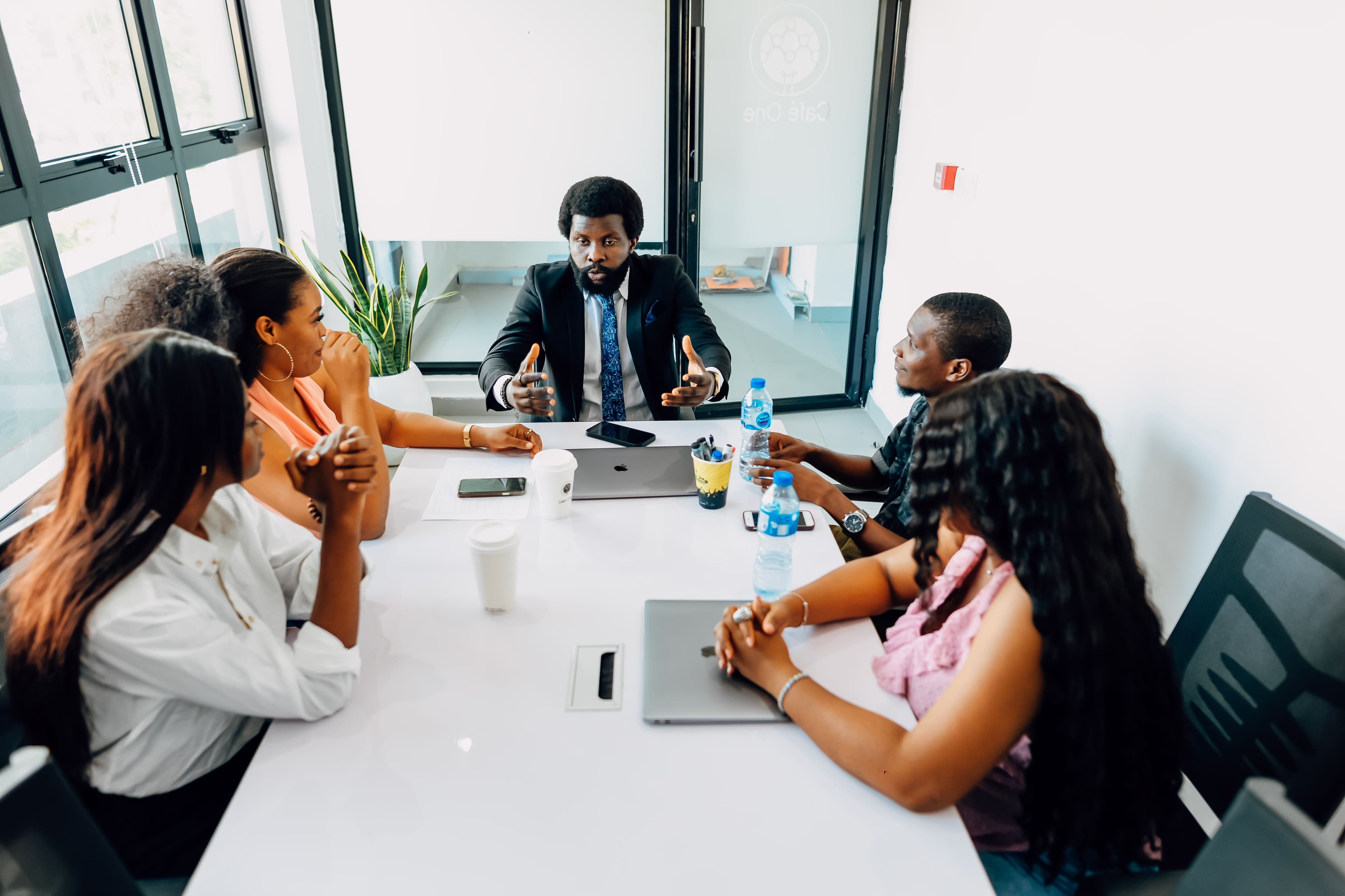 African business professionals in a strategy meeting