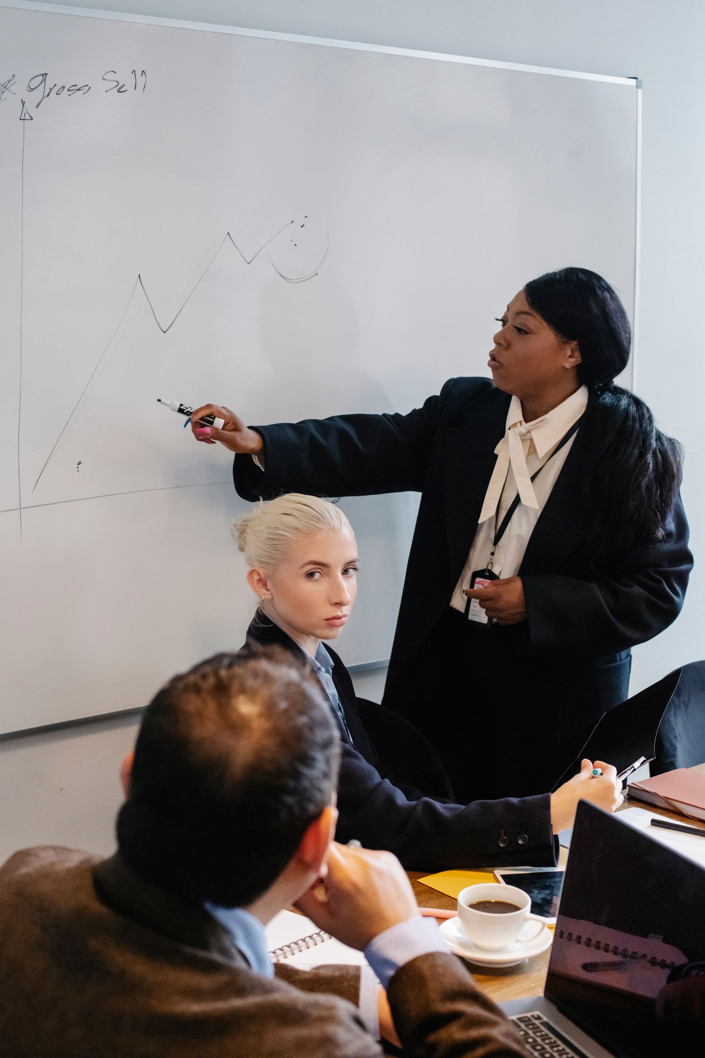African business professionals discussing strategy in a professional meeting